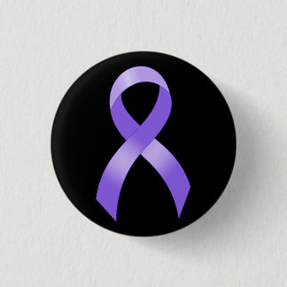 General Cancer - Lavender Ribbon Ronde Button 3,2 Cm