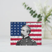 General Chamberlain en de Amerikaanse vlag Briefkaart (Staand voorkant)