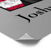 General Chamberlain en de Amerikaanse vlag Poster (Hoek)