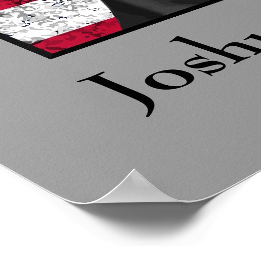 General Chamberlain en de Amerikaanse vlag Poster (Hoek)