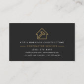 General Contractor Black Gold QR Code Visitekaartje (Voorkant)