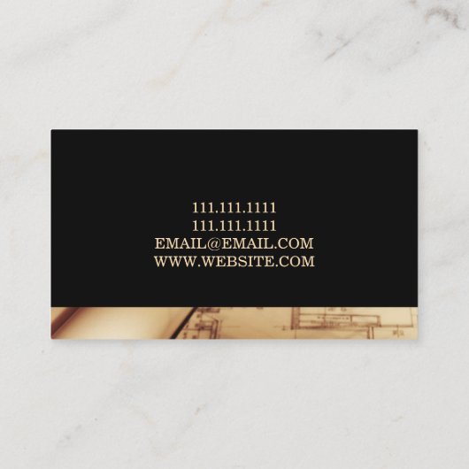 General Contractor Builder Construction Business C Visitekaartje (Achterkant)