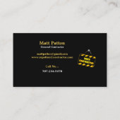 General Contractor Construction Blueprints Ruler Visitekaartje (Achterkant)