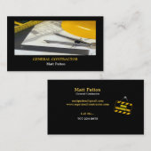 General Contractor Construction Blueprints Ruler Visitekaartje (Voorkant / Achterkant)