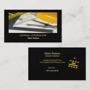 General Contractor Construction Blueprints Ruler Visitekaartje