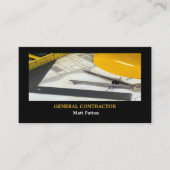 General Contractor Construction Blueprints Ruler Visitekaartje (Voorkant)
