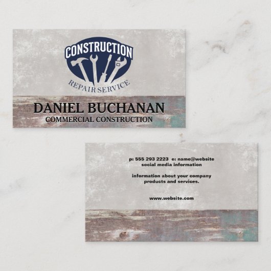 General Contractor | Construction | Repair Visitekaartje (Voorkant / Achterkant)