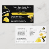 General Contractor HandyMan doet het alle Sjabloon Visitekaartje (Voorkant / Achterkant)