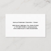 General Contractor | Home Construction | Builder Visitekaartje (Achterkant)