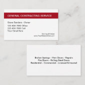 General Contractor Service Visitekaartje (Voorkant / Achterkant)