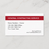 General Contractor Service Visitekaartje (Voorkant)