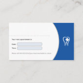 General Dentist | Blue Lucky Teeth Afsprakenkaartje (Achterkant)