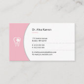 General Dentist | Roze Lucky Teeth Afsprakenkaartje (Voorkant)