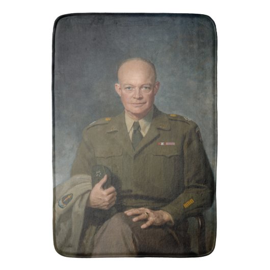 General Dwight Eisenhower 5 Star Painted Portret Badmat (Voorkant Verticaal)