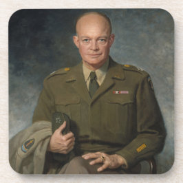 General Dwight Eisenhower 5 Star Painted Portret Bier Onderzetter