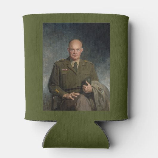 General Dwight Eisenhower 5 Star Painted Portret Blikjeskoeler (Achterkant)