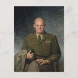 General Dwight Eisenhower 5 Star Painted Portret Briefkaart