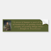General Dwight Eisenhower 5 Star Painted Portret Bumpersticker (Voorkant)