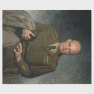 General Dwight Eisenhower 5 Star Painted Portret Cadeaupapier