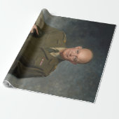 General Dwight Eisenhower 5 Star Painted Portret Cadeaupapier (Uitgerold)