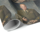 General Dwight Eisenhower 5 Star Painted Portret Cadeaupapier (Rol Hoek)