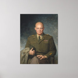 General Dwight Eisenhower 5 Star Painted Portret Canvas Afdruk