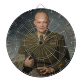 General Dwight Eisenhower 5 Star Painted Portret Dartbord (Voorkant)