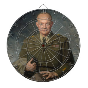 General Dwight Eisenhower 5 Star Painted Portret Dartbord