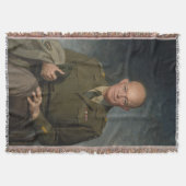 General Dwight Eisenhower 5 Star Painted Portret Deken (Voorkant)
