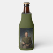 General Dwight Eisenhower 5 Star Painted Portret Flesjeskoeler (Fles Voorkant)