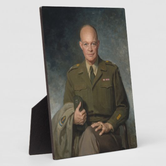 General Dwight Eisenhower 5 Star Painted Portret Fotoplaat (Zijkant)