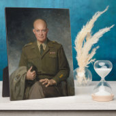 General Dwight Eisenhower 5 Star Painted Portret Fotoplaat (Zijkant)