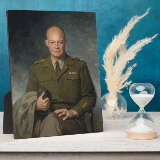 General Dwight Eisenhower 5 Star Painted Portret Fotoplaat (Zijkant)