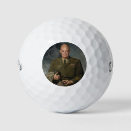 General Dwight Eisenhower 5 Star Painted Portret Golfballen