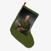 General Dwight Eisenhower 5 Star Painted Portret Grote Kerstsok (Voorkant (Hangend))