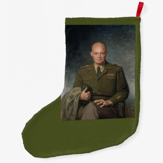 General Dwight Eisenhower 5 Star Painted Portret Grote Kerstsok (Achterkant)