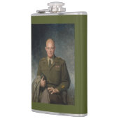 General Dwight Eisenhower 5 Star Painted Portret Heupfles (Links)
