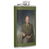 General Dwight Eisenhower 5 Star Painted Portret Heupfles (Rechts)