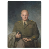 General Dwight Eisenhower 5 Star Painted Portret Klembord (Achterkant)