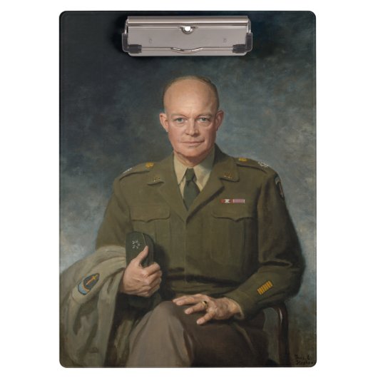 General Dwight Eisenhower 5 Star Painted Portret Klembord (Voorkant)