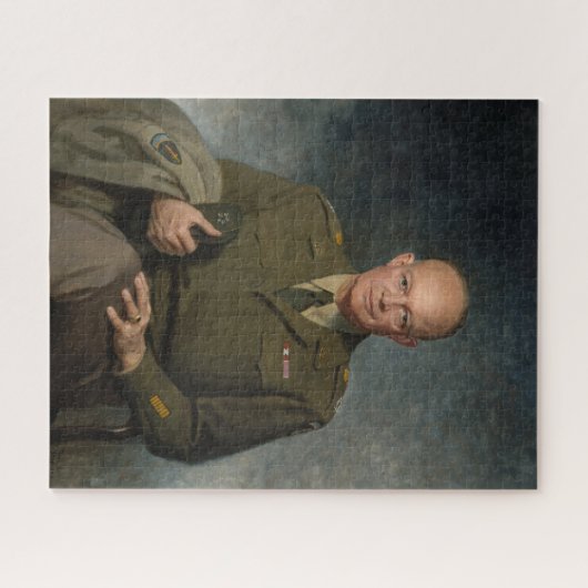 General Dwight Eisenhower 5 Star Painted Portret Legpuzzel (Horizontaal)