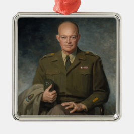 General Dwight Eisenhower 5 Star Painted Portret Metalen Ornament