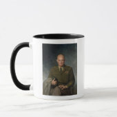 General Dwight Eisenhower 5 Star Painted Portret Mok (Links)