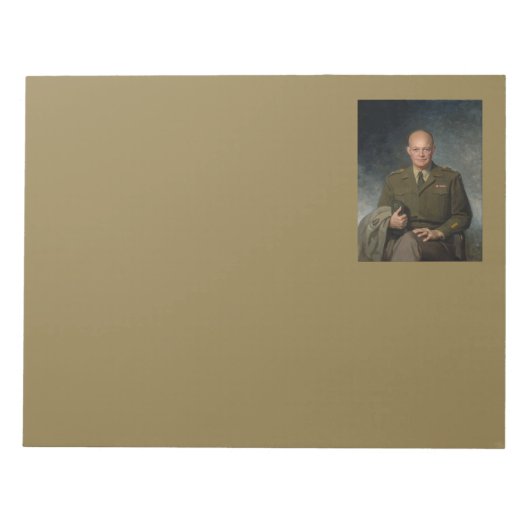 General Dwight Eisenhower 5 Star Painted Portret Notitieblok (Voorkant)