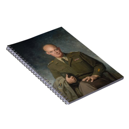 General Dwight Eisenhower 5 Star Painted Portret Notitieboek (Rechterzijde)