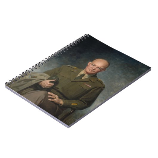 General Dwight Eisenhower 5 Star Painted Portret Notitieboek (Linkerzijde)