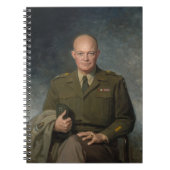 General Dwight Eisenhower 5 Star Painted Portret Notitieboek (Voorkant)