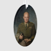 General Dwight Eisenhower 5 Star Painted Portret Ornament (voorkant)