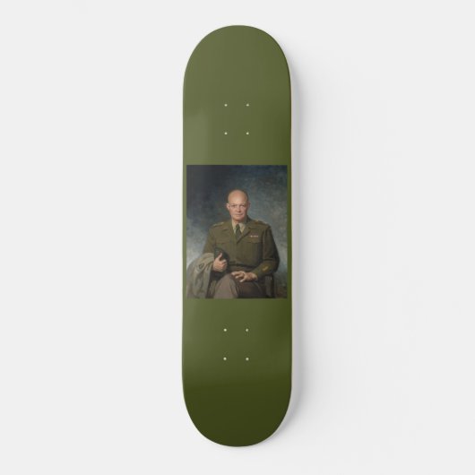 General Dwight Eisenhower 5 Star Painted Portret Persoonlijk Skateboard (Voorkant)