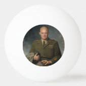 General Dwight Eisenhower 5 Star Painted Portret Pingpongbal (Achterkant)